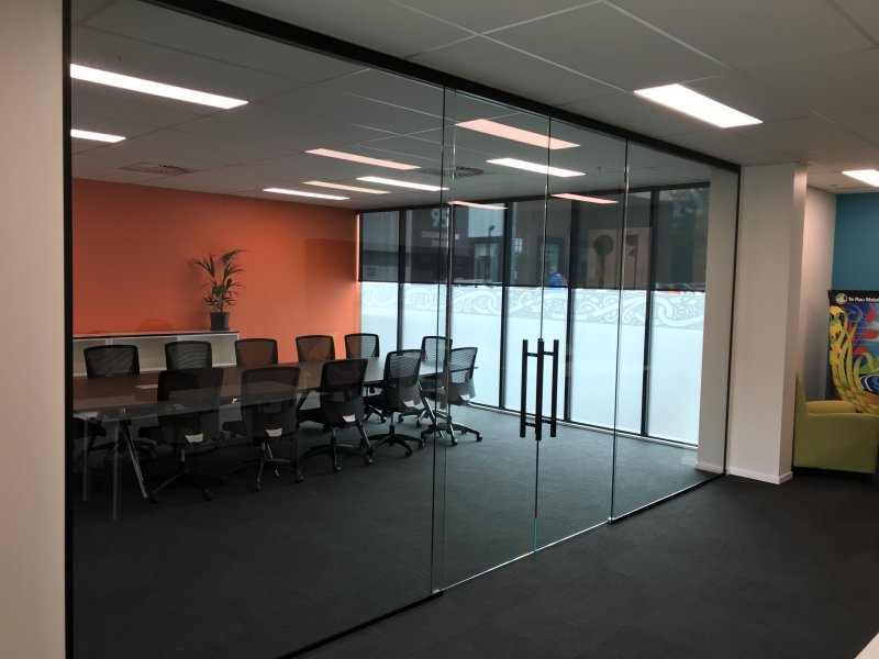 Toughened Glass Office Sliders